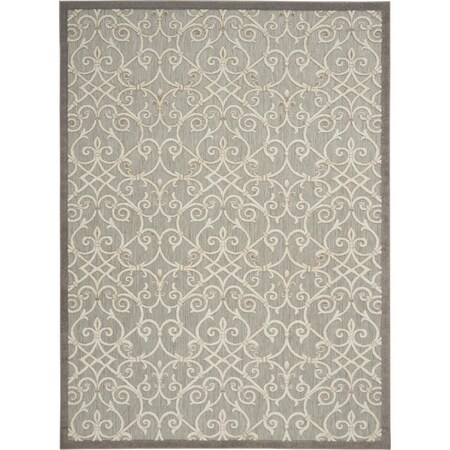 Palacedesigns 8 x 11 ft. Natural & Gray Indoor & Outdoor Area Rug PA3670221